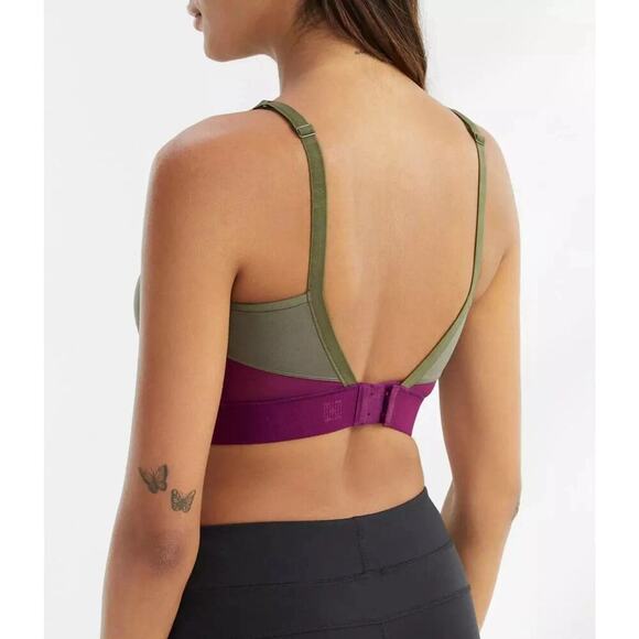 NATORI GRAVITY CONTOUR UNDERWIRE SPORTS BRA 752201 VINE/ JEWEL VIOLET B2996 - Picture 3 of 6